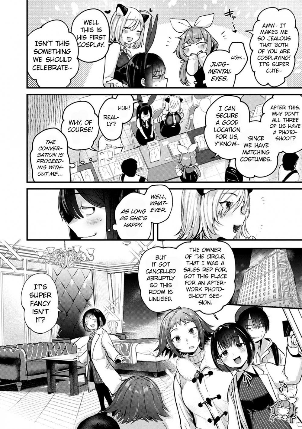 Hentai Manga Comic-Doujin Sakka wa Cosplay Ecchi no Yume o Miru ka?-Chapter 3-4